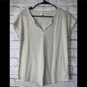 Old Navy  White stripped Top summer size S